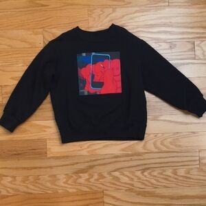 Uniqlo + Andy Warhol Black Crewneck Sweatshirt w/ Red Graphic, Size 7/8 GU